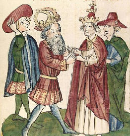 Othon Ier le Grand et Jean XII - miniature de 1450